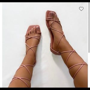 Lace up sandals